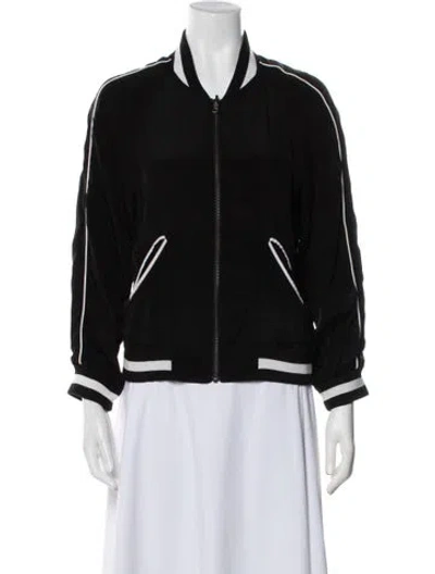 Pre-owned Zadig & Voltaire Graphic Print Bomber Jacket In Black