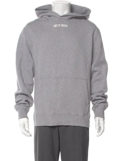 Pre-owned Zadig & Voltaire Graphic Print Crew Neck Hoodie In Gray