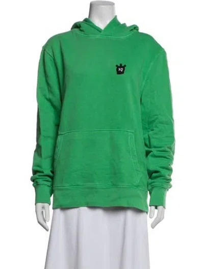 Pre-owned Zadig & Voltaire Graphic Print Crew Neck Hoodie In Green