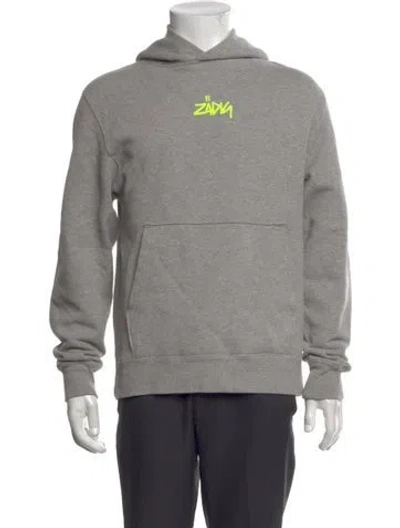 Pre-owned Zadig & Voltaire Graphic Print Crew Neck Hoodie In Grey