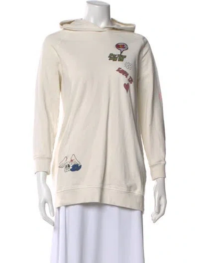 Pre-owned Zadig & Voltaire Graphic Print Crew Neck Hoodie In Neutral