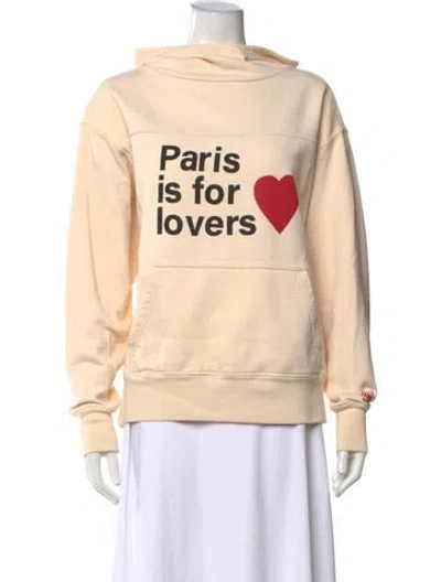 Pre-owned Zadig & Voltaire Graphic Print Crew Neck Hoodie In Neutral