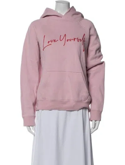 Pre-owned Zadig & Voltaire Graphic Print Crew Neck Hoodie In Pink