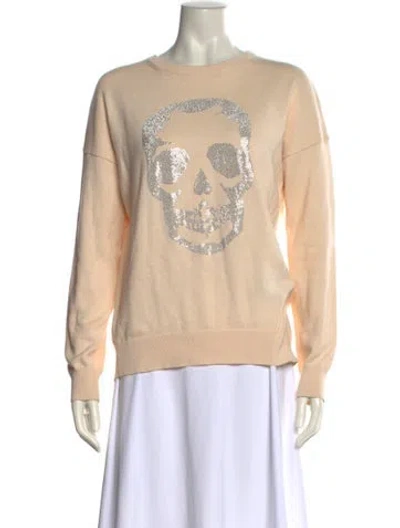 Pre-owned Zadig & Voltaire Graphic Print Crew Neck Sweater In Neutral
