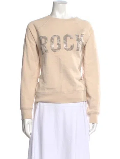 Pre-owned Zadig & Voltaire Graphic Print Crew Neck Sweater In Neutral