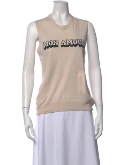 Pre-owned Zadig & Voltaire Graphic Print Crew Neck Sweater In Neutral