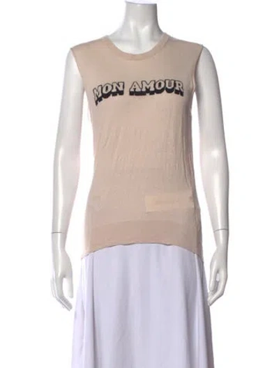 Pre-owned Zadig & Voltaire Graphic Print Crew Neck Sweater In Neutrals