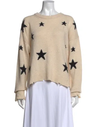Pre-owned Zadig & Voltaire Graphic Print Crew Neck Sweater In Neutrals