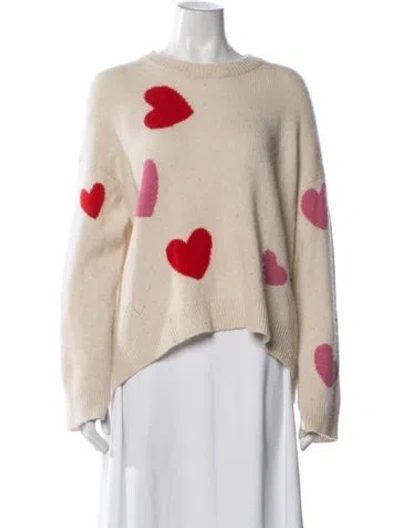 Pre-owned Zadig & Voltaire Graphic Print Crew Neck Sweater In Neutrals
