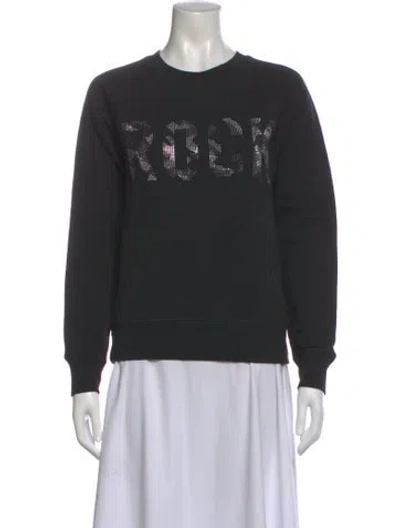 Pre-owned Zadig & Voltaire Graphic Print Crew Neck Sweater W/ Tags In Gray