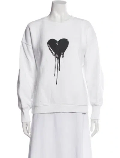 Pre-owned Zadig & Voltaire Graphic Print Crew Neck Sweater In White