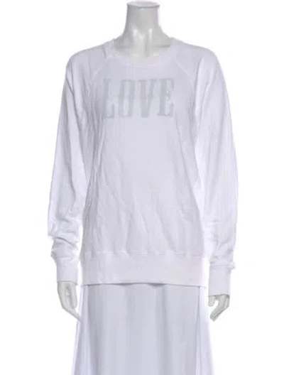 Pre-owned Zadig & Voltaire Graphic Print Crew Neck Sweater In White
