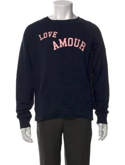Pre-owned Zadig & Voltaire Graphic Print Crew Neck Sweatshirt In Black