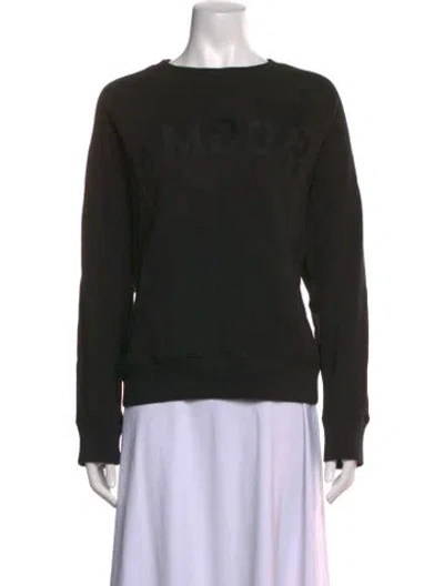 Pre-owned Zadig & Voltaire Graphic Print Crew Neck Sweatshirt In Black