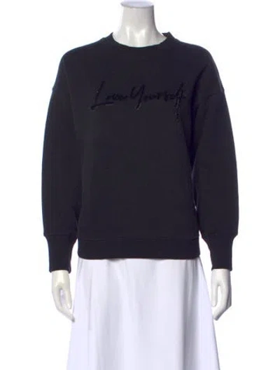 Pre-owned Zadig & Voltaire Graphic Print Crew Neck Sweatshirt In Blue