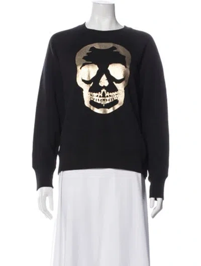 Pre-owned Zadig & Voltaire Graphic Print Crew Neck Sweatshirt In Blue