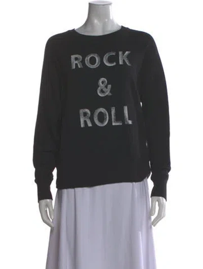 Pre-owned Zadig & Voltaire Graphic Print Crew Neck Sweatshirt In Gray