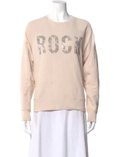 Pre-owned Zadig & Voltaire Graphic Print Crew Neck Sweatshirt In Neutral