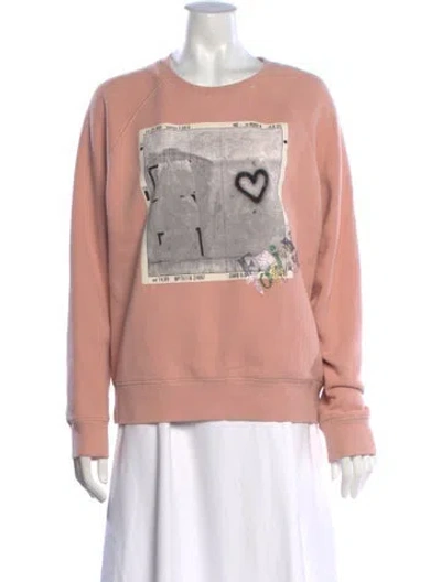 Pre-owned Zadig & Voltaire Graphic Print Crew Neck Sweatshirt In Neutrals
