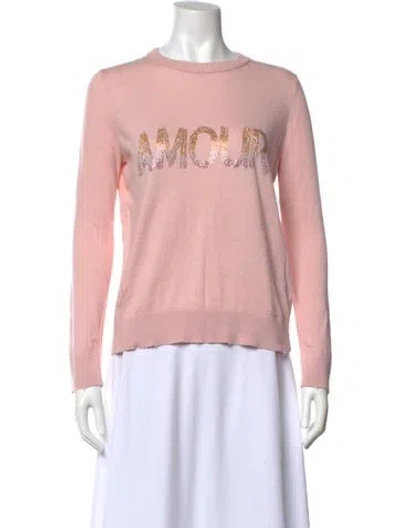 Pre-owned Zadig & Voltaire Graphic Print Crew Neck Sweatshirt In Pink