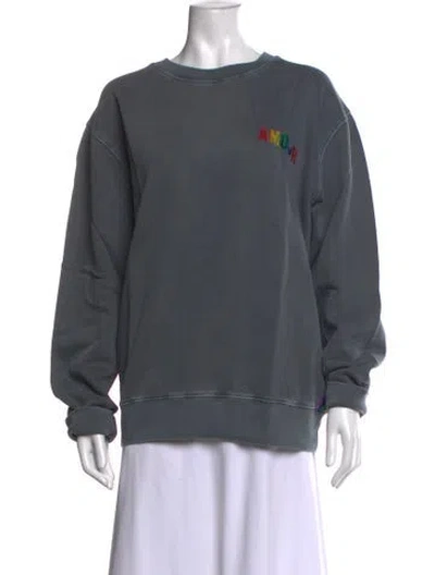 Pre-owned Zadig & Voltaire Graphic Print Crew Neck Sweatshirt W/ Tags In Gray