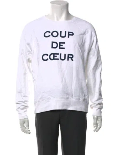 Pre-owned Zadig & Voltaire Graphic Print Crew Neck Sweatshirt In White