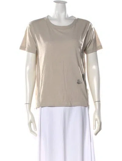 Pre-owned Zadig & Voltaire Graphic Print Crew Neck T-shirt In Neutral