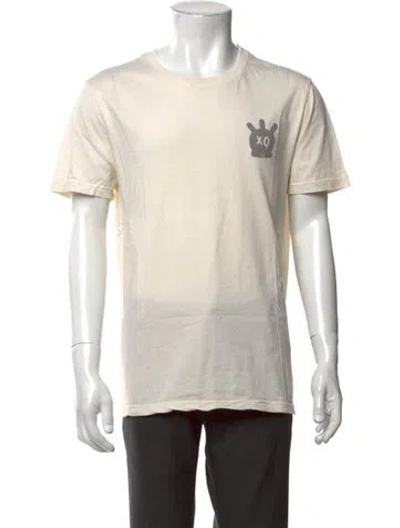 Pre-owned Zadig & Voltaire Graphic Print Crew Neck T-shirt In Neutrals