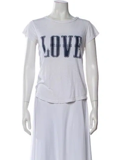 Pre-owned Zadig & Voltaire Graphic Print Crew Neck T-shirt In White