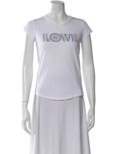 Pre-owned Zadig & Voltaire Graphic Print Crew Neck T-shirt In White
