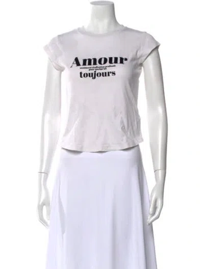Pre-owned Zadig & Voltaire Graphic Print Crew Neck T-shirt In White