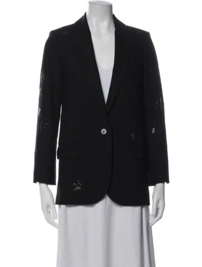 Pre-owned Zadig & Voltaire Graphic Print Crystal Embellishments Pantsuit In Black