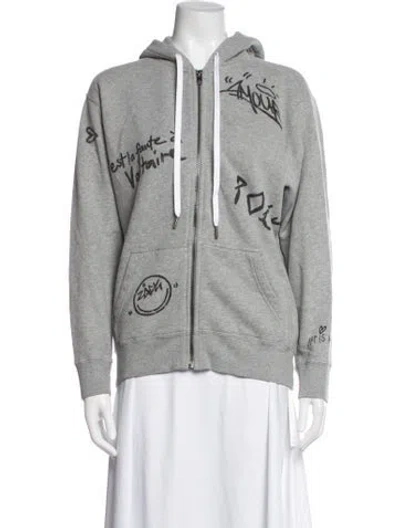 Pre-owned Zadig & Voltaire Graphic Print Jacket In Gray