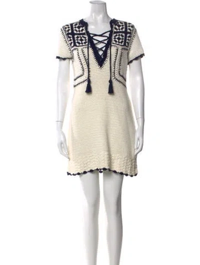 Pre-owned Zadig & Voltaire Graphic Print Mini Dress In Neutral