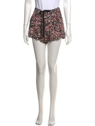 Pre-owned Zadig & Voltaire Graphic Print Mini Shorts In Pink