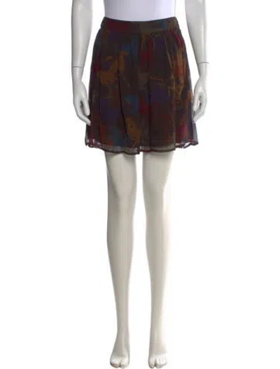 Pre-owned Zadig & Voltaire Graphic Print Mini Skirt In Black