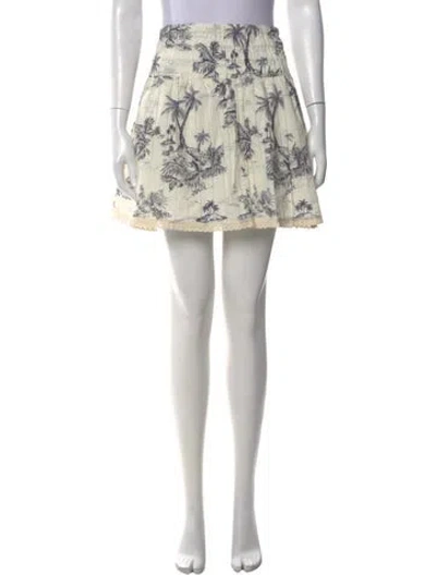 Pre-owned Zadig & Voltaire Graphic Print Mini Skirt In Blue