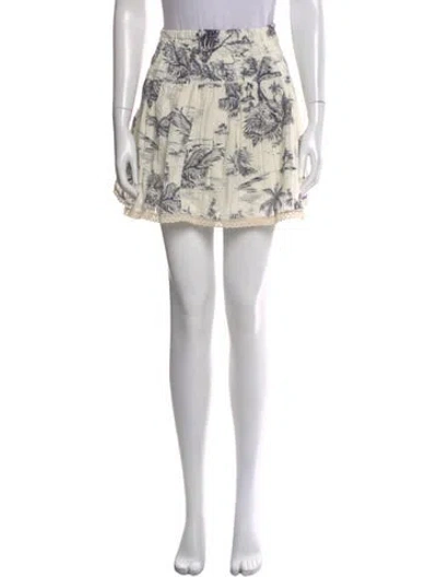 Pre-owned Zadig & Voltaire Graphic Print Mini Skirt In Blue