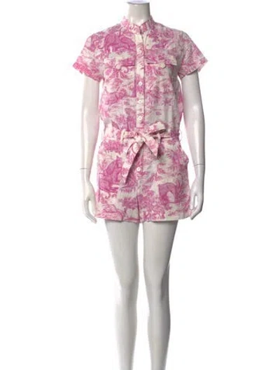 Pre-owned Zadig & Voltaire Graphic Print Romper In Neutrals/pink