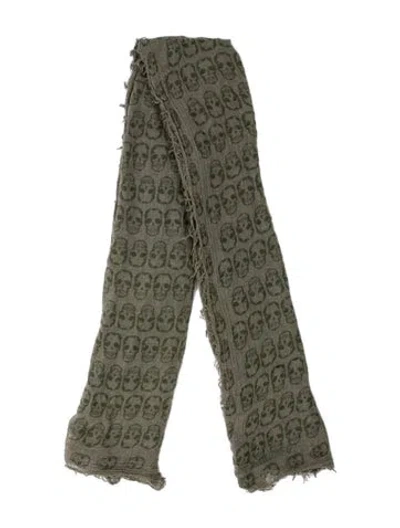 Pre-owned Zadig & Voltaire Graphic Print Scarf In Green