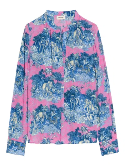 Zadig & Voltaire Womens Lady Tink Floral-print Woven Shirt In Multi