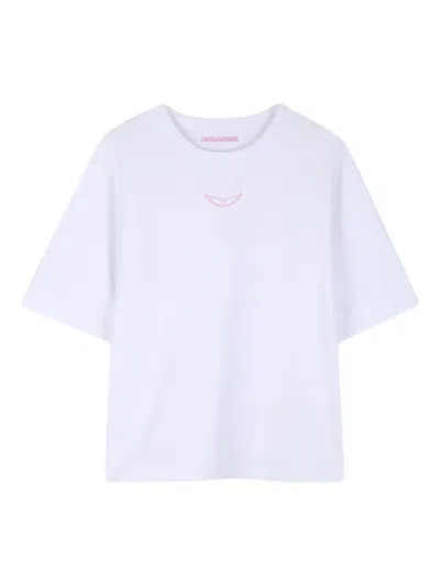 Zadig & Voltaire Kids' Graphic-print Short-sleeve T-shirt In White