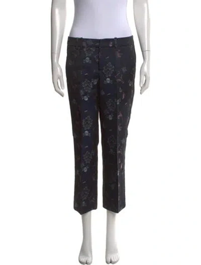Pre-owned Zadig & Voltaire Graphic Print Straight Leg Pants In Blue