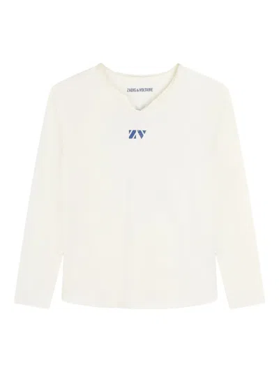 Zadig & Voltaire Kids' Graphic-print T-shirt In White