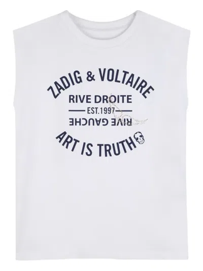 Zadig & Voltaire Kids' Graphic-print Top In White
