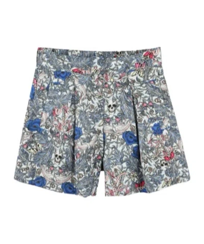 Zadig & Voltaire Graphic-print Shorts In Gray