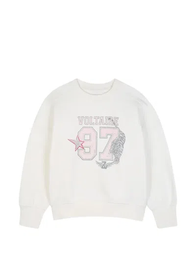 Zadig & Voltaire Kids' Graphic-print Sweatshirt In Neutral
