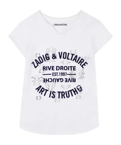 Zadig & Voltaire Kids' Graphic-print T-shirt In White