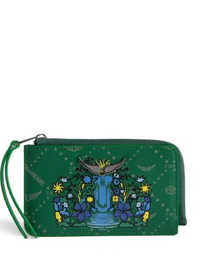 Zadig & Voltaire Graphic-print Zip-around Wallet In Multi