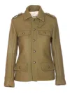 Zadig & Voltaire Structured Jacket With Tabs And Epaulettes In Brown